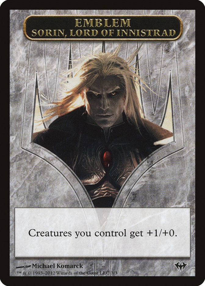 Sorin, Lord of Innistrad Emblem [Dark Ascension Tokens] | Good Games Morley
