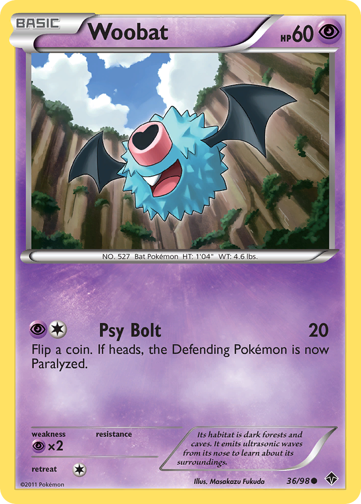 Woobat (36/98) [Black & White: Emerging Powers] | Good Games Morley