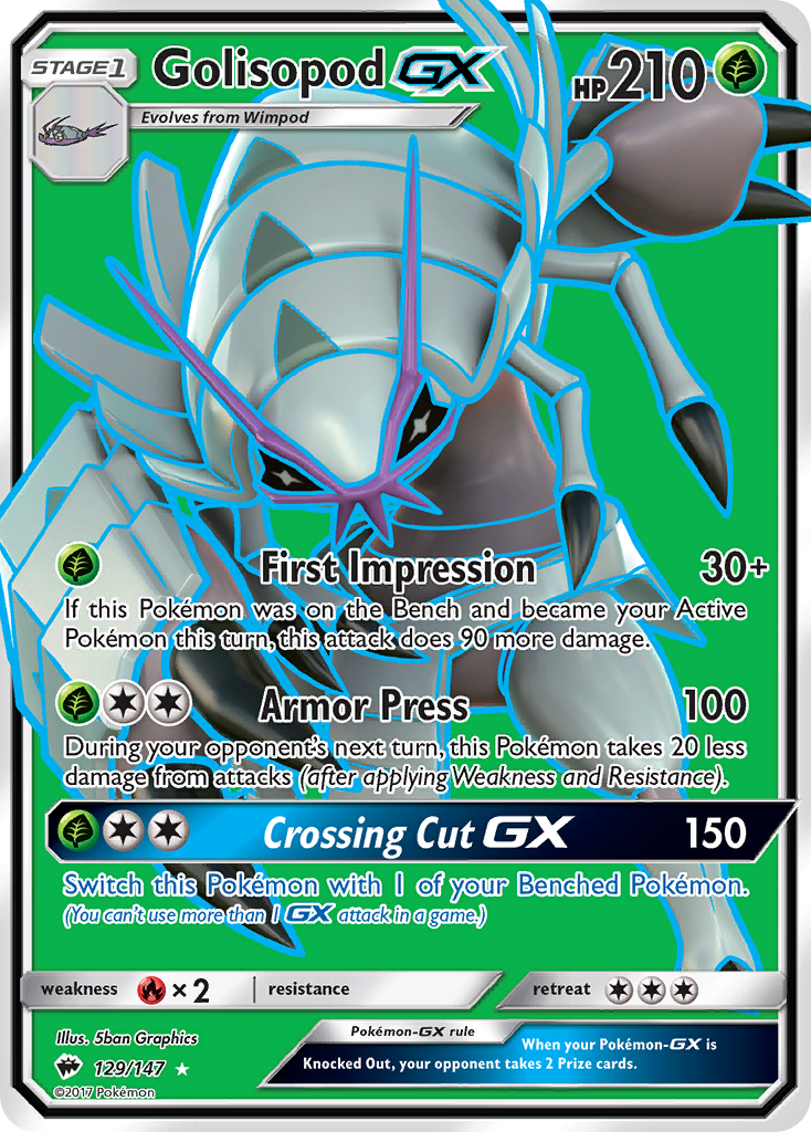 Golisopod GX (129/147) [Sun & Moon: Burning Shadows] | Good Games Morley