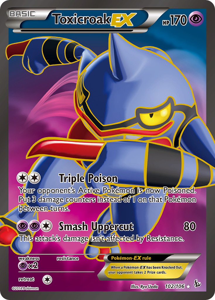 Toxicroak EX (102/106) [XY: Flashfire] | Good Games Morley