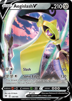 Aegislash V (126/185) [Sword & Shield: Vivid Voltage] | Good Games Morley