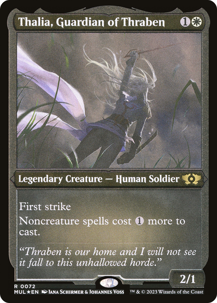 Thalia, Guardian of Thraben (Foil Etched) [Multiverse Legends] | Good Games Morley