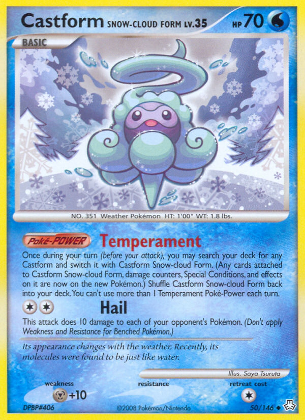 Castform Snow-cloud Form (50/146) [Diamond & Pearl: Legends Awakened] | Good Games Morley