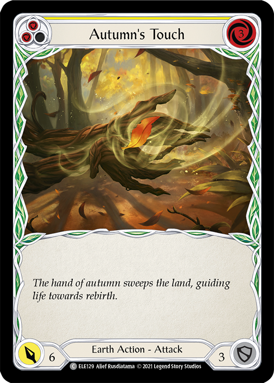 Autumn's Touch (Yellow) [ELE129] (Tales of Aria)  1st Edition Rainbow Foil | Good Games Morley