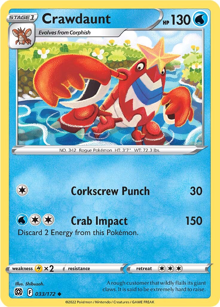Crawdaunt (033/172) [Sword & Shield: Brilliant Stars] | Good Games Morley