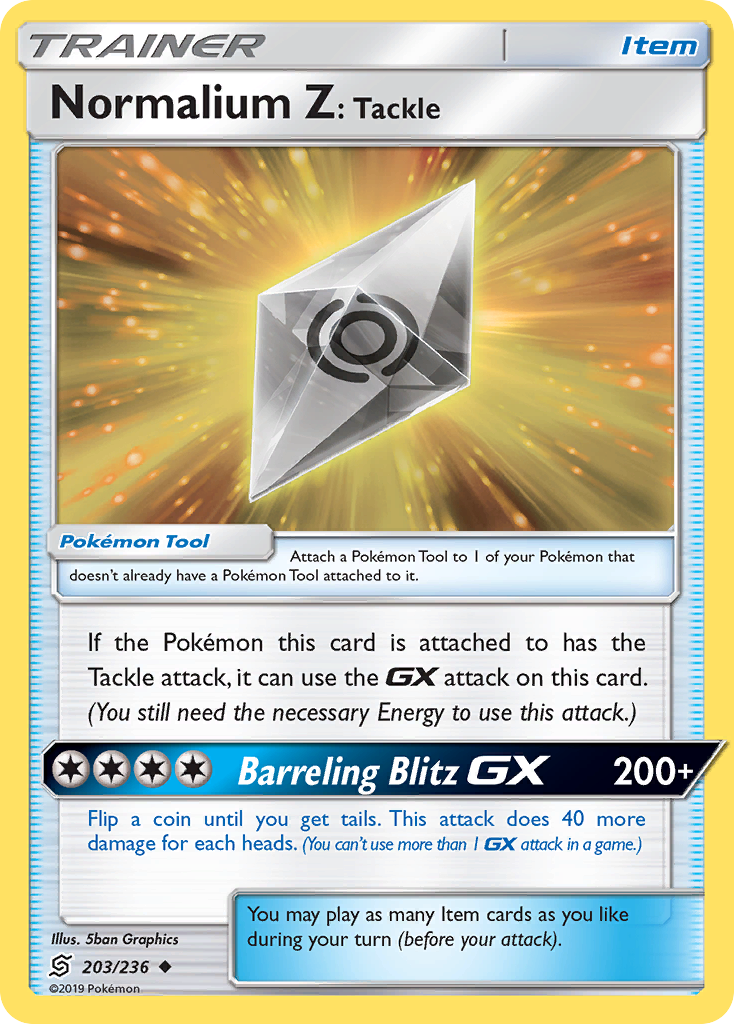 Normalium Z: Tackle (203/236) [Sun & Moon: Unified Minds] | Good Games Morley