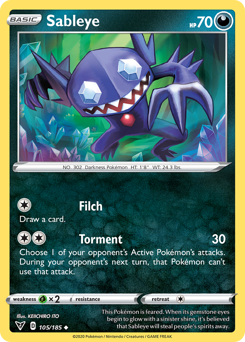 Sableye (105/185) [Sword & Shield: Vivid Voltage] | Good Games Morley