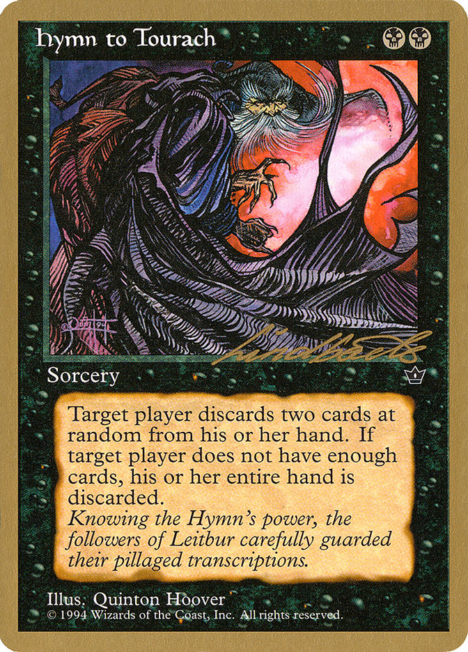 Hymn to Tourach (Cloak) (Leon Lindback) [Pro Tour Collector Set] | Good Games Morley