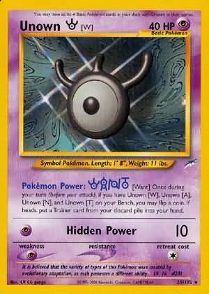 Unown [W] (29/105) [Neo Destiny Unlimited] | Good Games Morley