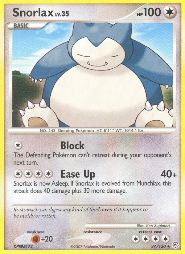 Snorlax (37/130) [Diamond & Pearl: Base Set] | Good Games Morley