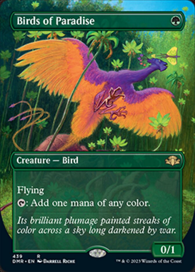 Birds of Paradise (Borderless Alternate Art) [Dominaria Remastered] | Good Games Morley