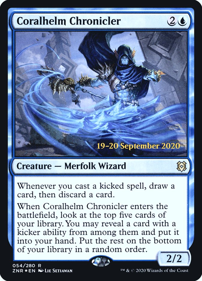 Coralhelm Chronicler [Zendikar Rising Prerelease Promos] | Good Games Morley