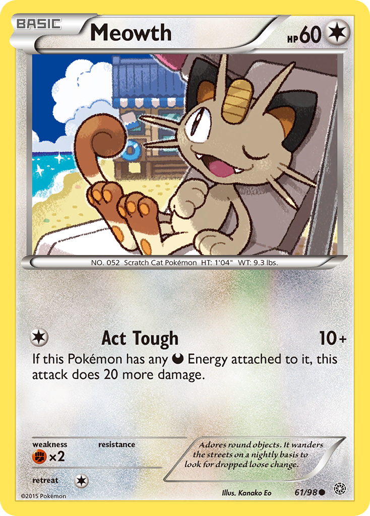 Meowth (61/98) [XY: Ancient Origins] | Good Games Morley