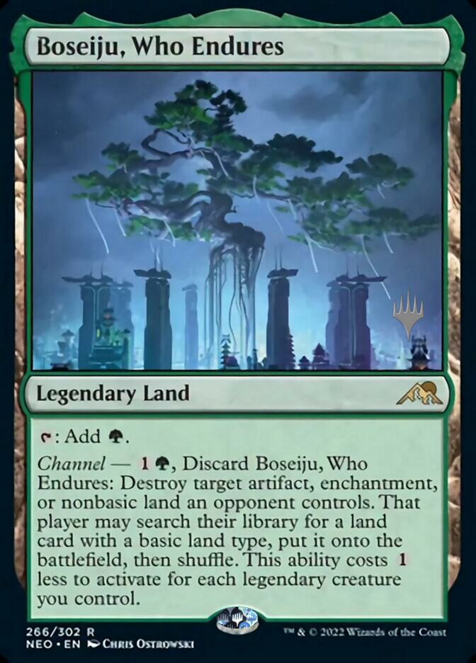 Boseiju, Who Endures (Promo Pack) [Kamigawa: Neon Dynasty Promos] | Good Games Morley