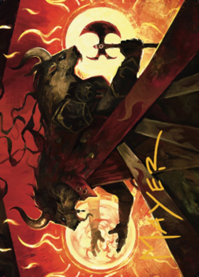 Hurloon Battle Hymn Art Card (Gold-Stamped Signature) [Dominaria United Art Series] | Good Games Morley