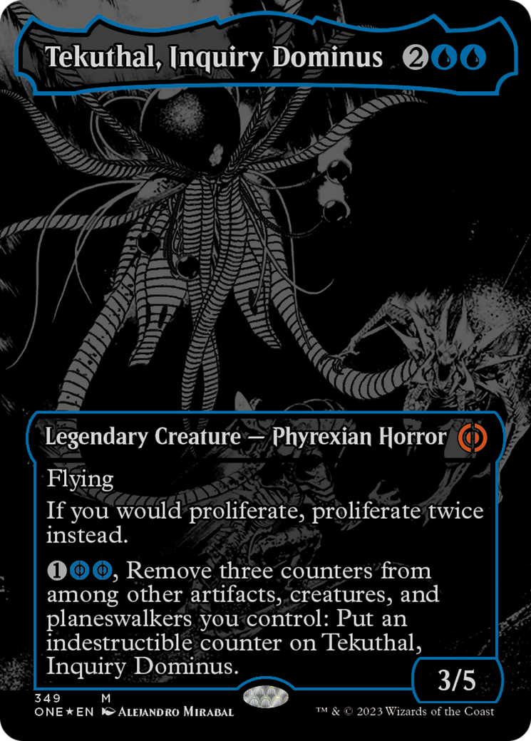 Tekuthal, Inquiry Dominus (Oil Slick Raised Foil) [Phyrexia: All Will Be One] | Good Games Morley