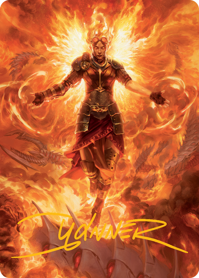Chandra, Hope's Beacon Art Card (Gold-Stamped Signature) [March of the Machine Art Series] | Good Games Morley
