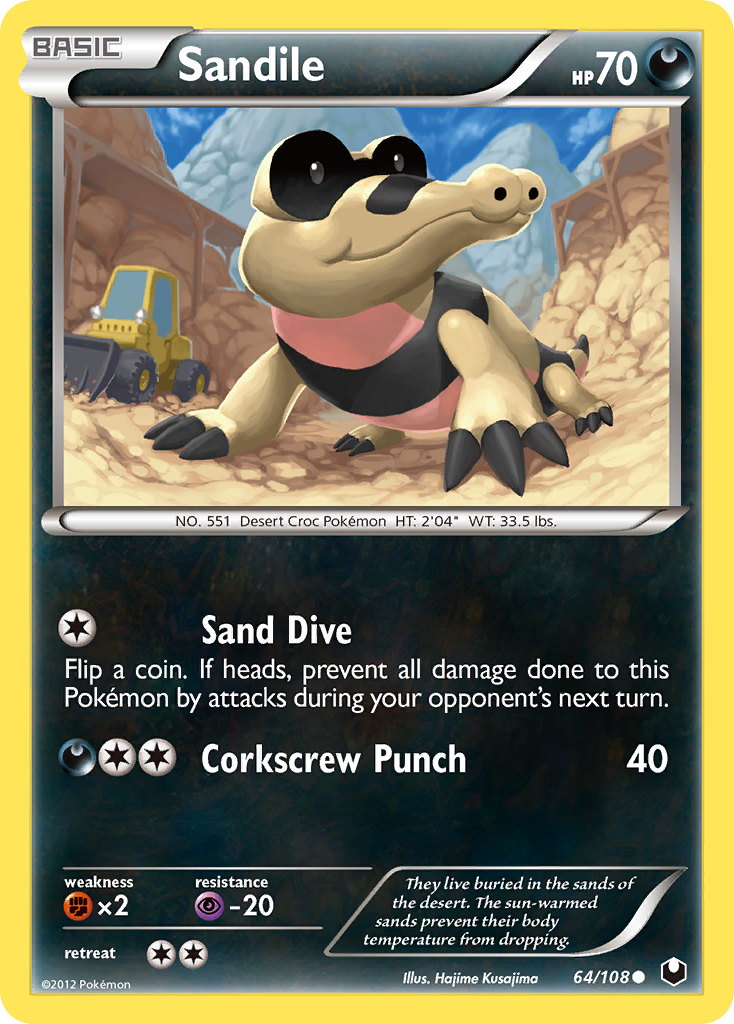 Sandile (64/108) [Black & White: Dark Explorers] | Good Games Morley