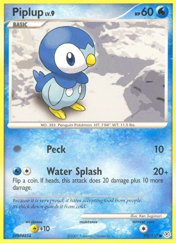 Piplup (93/130) [Diamond & Pearl: Base Set] | Good Games Morley