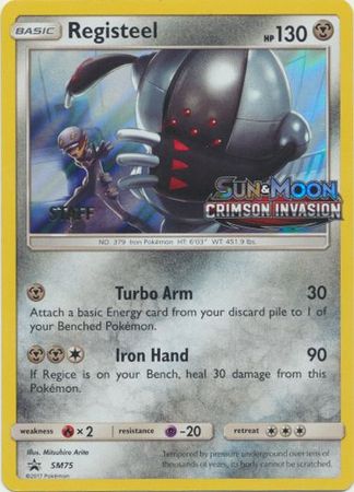 Registeel (SM75) (Staff Prerelease Promo) [Sun & Moon: Black Star Promos] | Good Games Morley