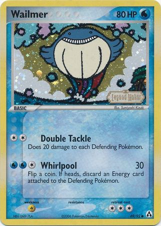 Wailmer (69/92) (Stamped) [EX: Legend Maker] | Good Games Morley