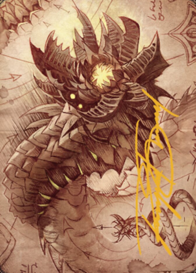 Wurmcoil Engine Art Card (Gold-Stamped Signature) [The Brothers' War Art Series] | Good Games Morley