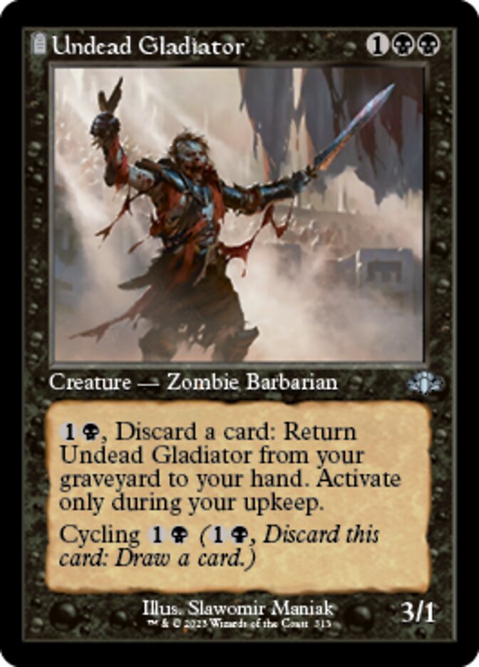Undead Gladiator (Retro) [Dominaria Remastered] | Good Games Morley