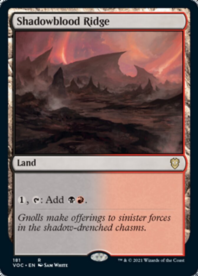 Shadowblood Ridge [Innistrad: Crimson Vow Commander] | Good Games Morley