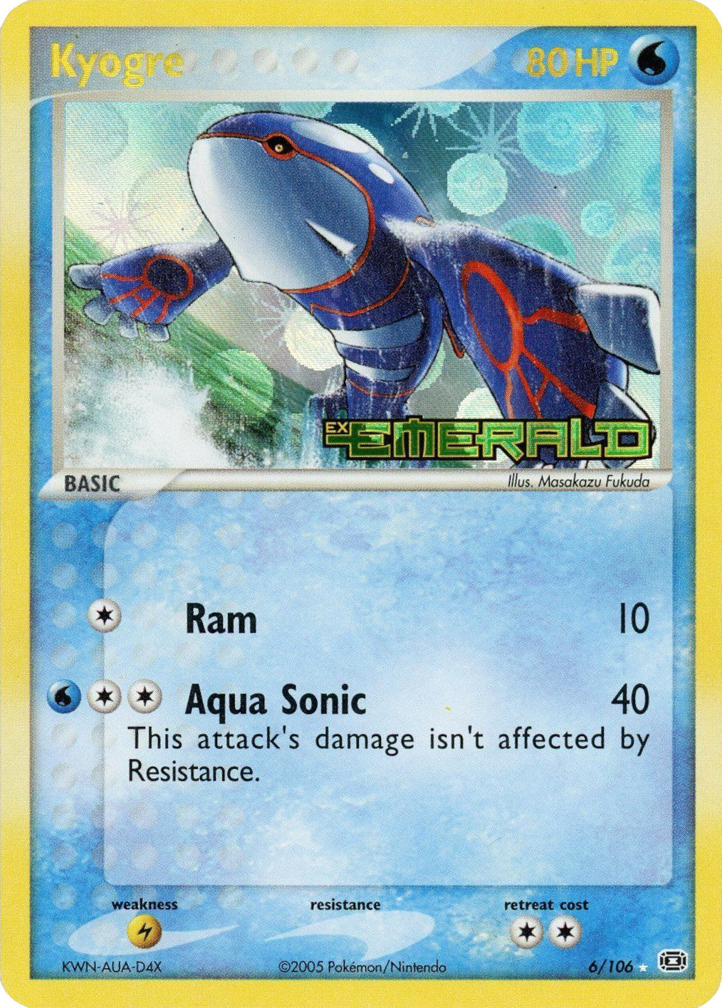 Kyogre (6/106) (Stamped) [EX: Emerald] | Good Games Morley