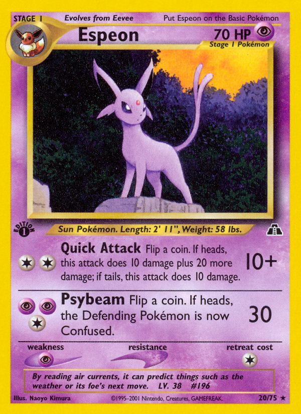 Espeon (20/75) [Neo Discovery 1st Edition] | Good Games Morley
