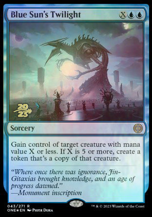 Blue Sun's Twilight [Phyrexia: All Will Be One Prerelease Promos] | Good Games Morley