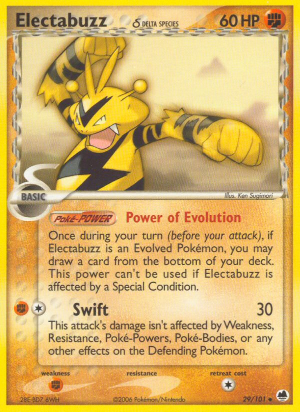 Electabuzz (29/101) (Delta Species) [EX: Dragon Frontiers] | Good Games Morley