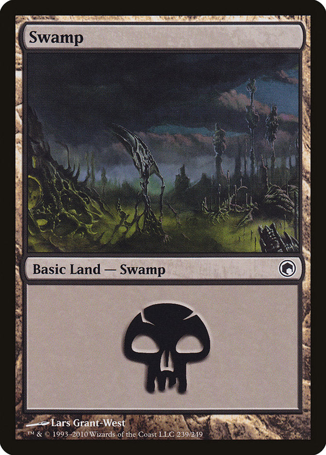 Swamp (239) [Scars of Mirrodin] | Good Games Morley