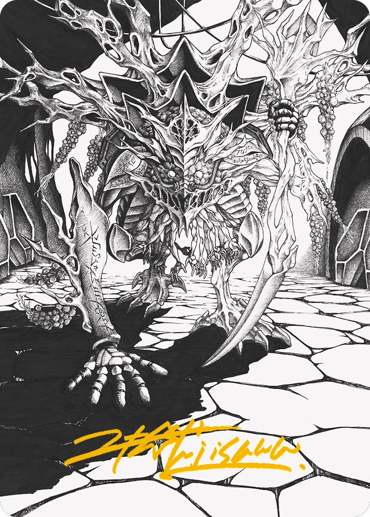 Thrun, Breaker of Silence Art Card (Gold-Stamped Signature) [Phyrexia: All Will Be One Art Series] | Good Games Morley