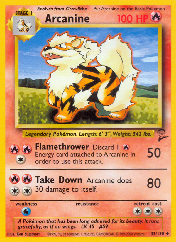 Arcanine (33/130) [Base Set 2] | Good Games Morley