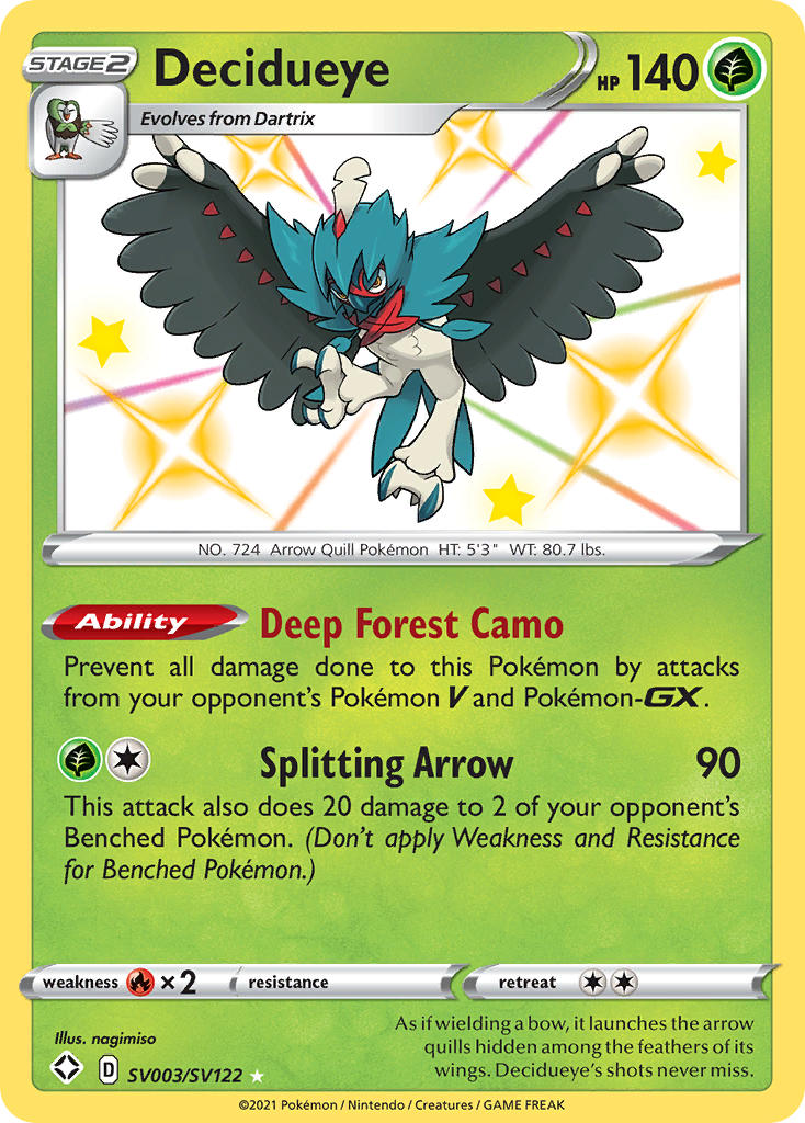 Decidueye (SV003/SV122) [Sword & Shield: Shining Fates] | Good Games Morley