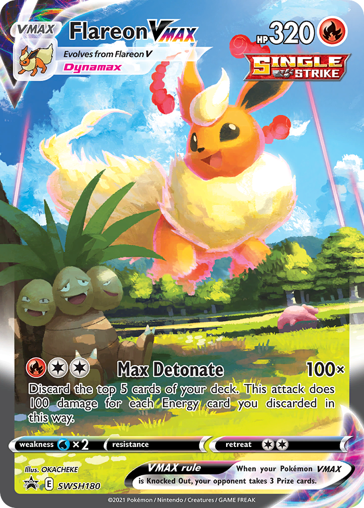 Flareon VMAX (SWSH180) (Jumbo Card) [Sword & Shield: Black Star Promos] | Good Games Morley