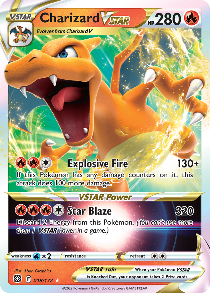 Charizard VSTAR (018/172) (Jumbo Card) [Sword & Shield: Brilliant Stars] | Good Games Morley