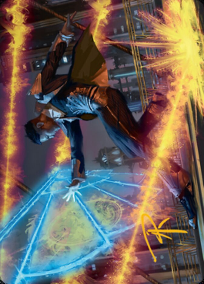 Wingshield Agent Art Card (Gold-Stamped Signature) [Streets of New Capenna Art Series] | Good Games Morley