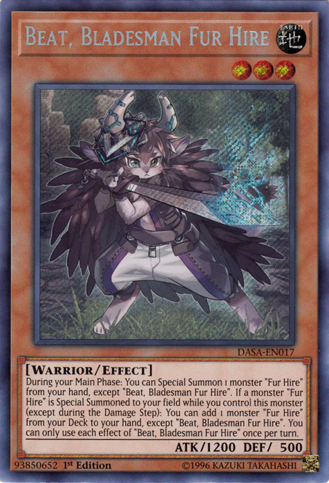 Beat, Bladesman Fur Hire [DASA-EN017] Secret Rare | Good Games Morley