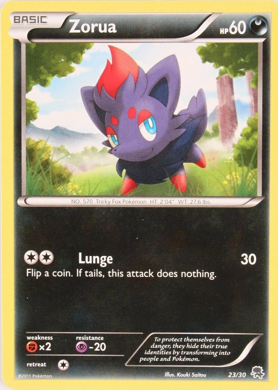 Zorua (23/30) [Black & White: Trainer Kit - Zoroark] | Good Games Morley