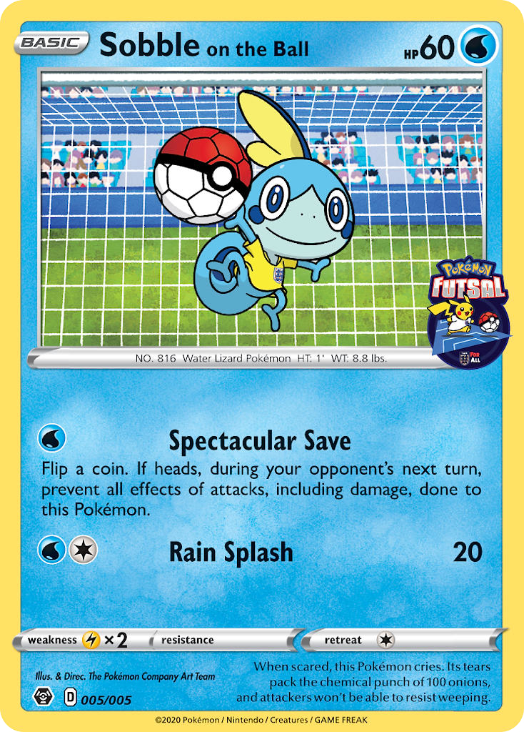 Sobble on the Ball (005/005) [Pokemon Futsal Collection] | Good Games Morley