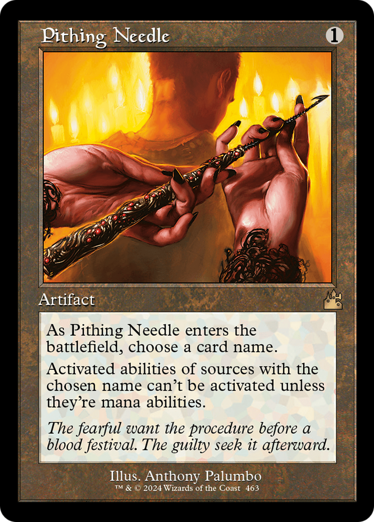 Pithing Needle (Retro Frame) [Ravnica Remastered] | Good Games Morley