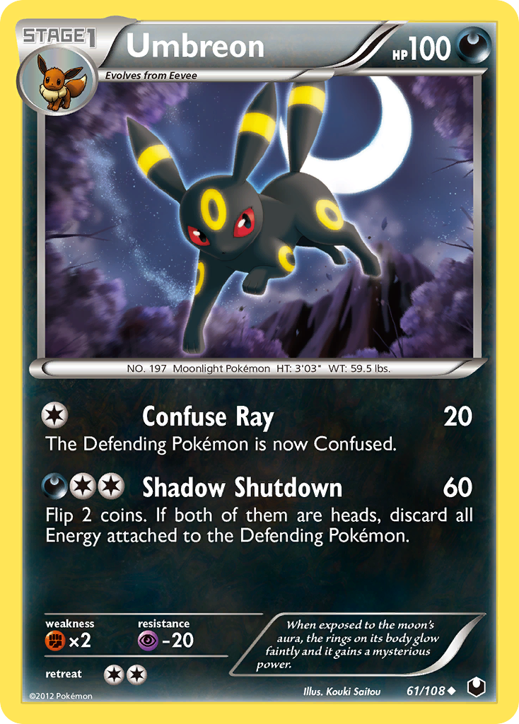 Umbreon (61/108) [Black & White: Dark Explorers] | Good Games Morley