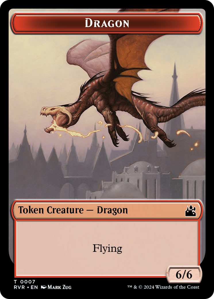 Goblin (0008) // Dragon Double-Sided Token [Ravnica Remastered Tokens] | Good Games Morley