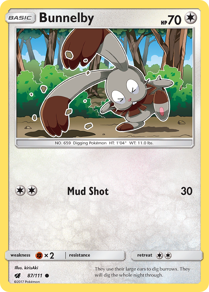 Bunnelby (87/111) [Sun & Moon: Crimson Invasion] | Good Games Morley