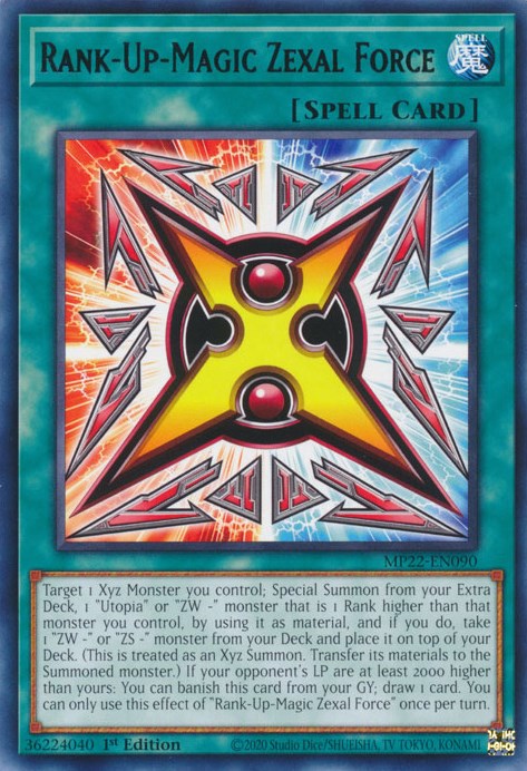 Rank-Up-Magic Zexal Force [MP22-EN090] Rare | Good Games Morley