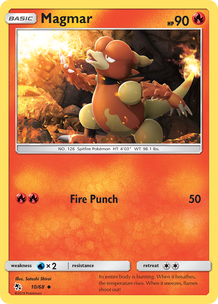 Magmar (10/68) [Sun & Moon: Hidden Fates] | Good Games Morley