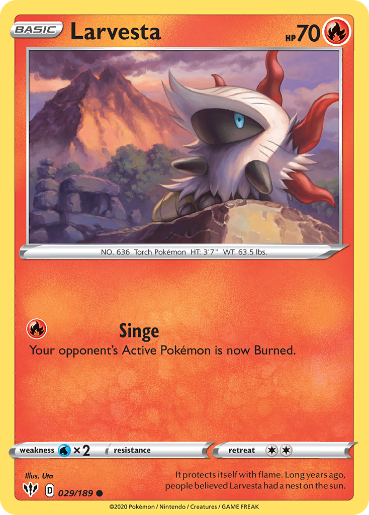 Larvesta (029/189) [Sword & Shield: Darkness Ablaze] | Good Games Morley