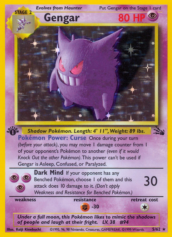 Gengar (5/62) [Fossil 1st Edition] | Good Games Morley